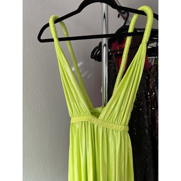 Bronx and Banco Goddess Gown in Neon Yellow - Picture 7 of 11